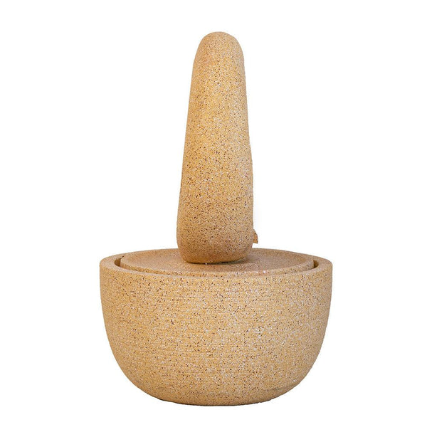 Concrete Modern Outdoor Water Fountain Ring Cream