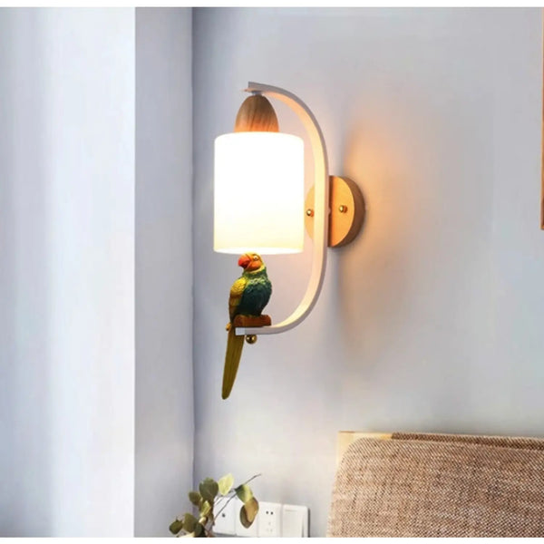 Creative Bird Lamp with Solid Wood Design for Aisle & Living Room