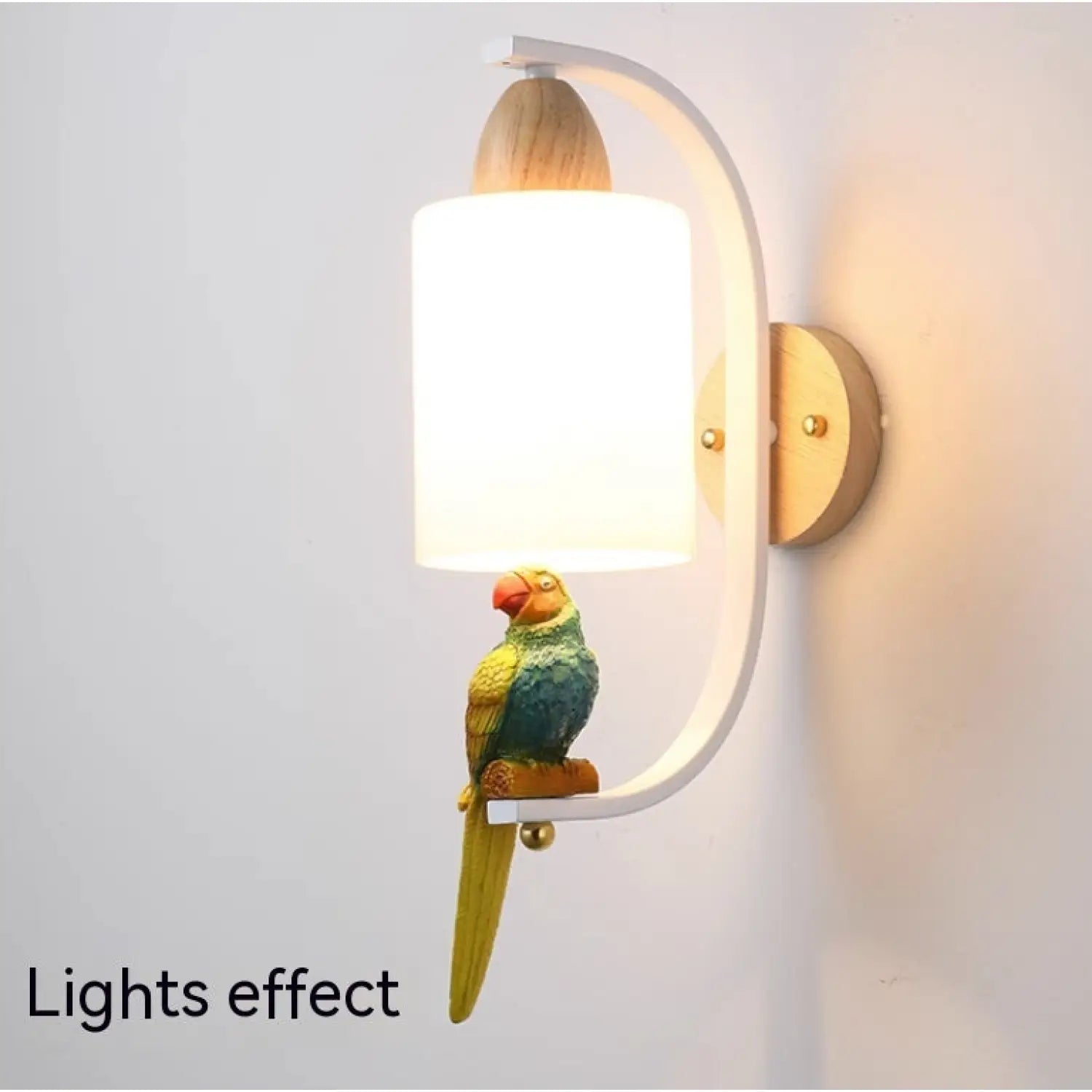 Creative Bird Lamp with Solid Wood Design for Aisle & Living Room