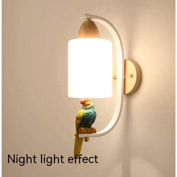 Creative Bird Lamp with Solid Wood Design for Aisle & Living Room