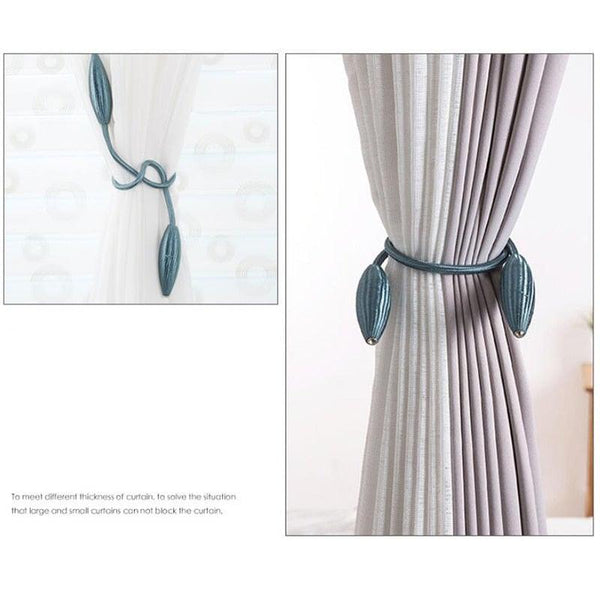 Creative Curtain Buckle Rope European Style Wild Curtain Tie Rings Window Straps For Living Room Home Decoration Accessories Curtain Tiebacks Clips Creative Window Drape Twist Tie Backs European Style Custom Made Curtain Holders Decorative
