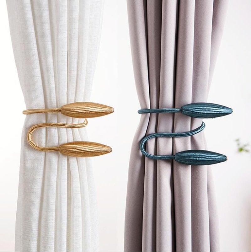 Creative Curtain Buckle Rope European Style Wild Curtain Tie Rings Window Straps For Living Room Home Decoration Accessories Curtain Tiebacks Clips Creative Window Drape Twist Tie Backs European Style Custom Made Curtain Holders Decorative