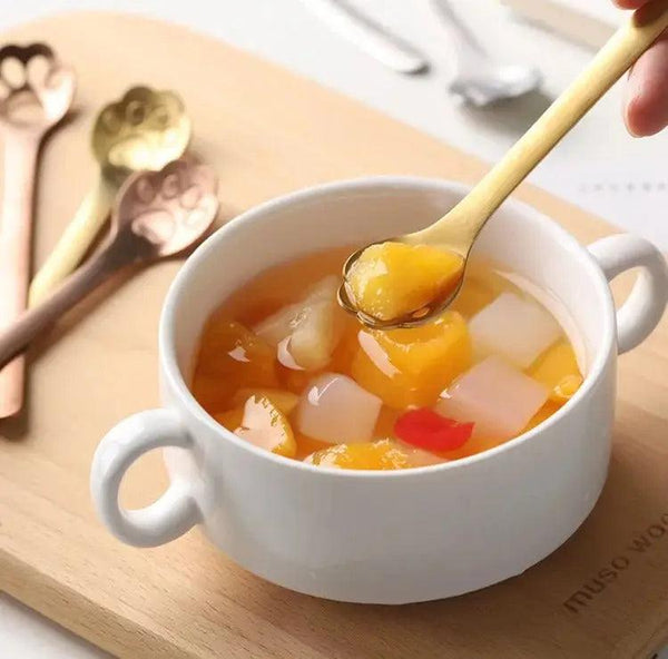 Creative Cute Cat Dog Claw 304 Stainless Steel Spoon
