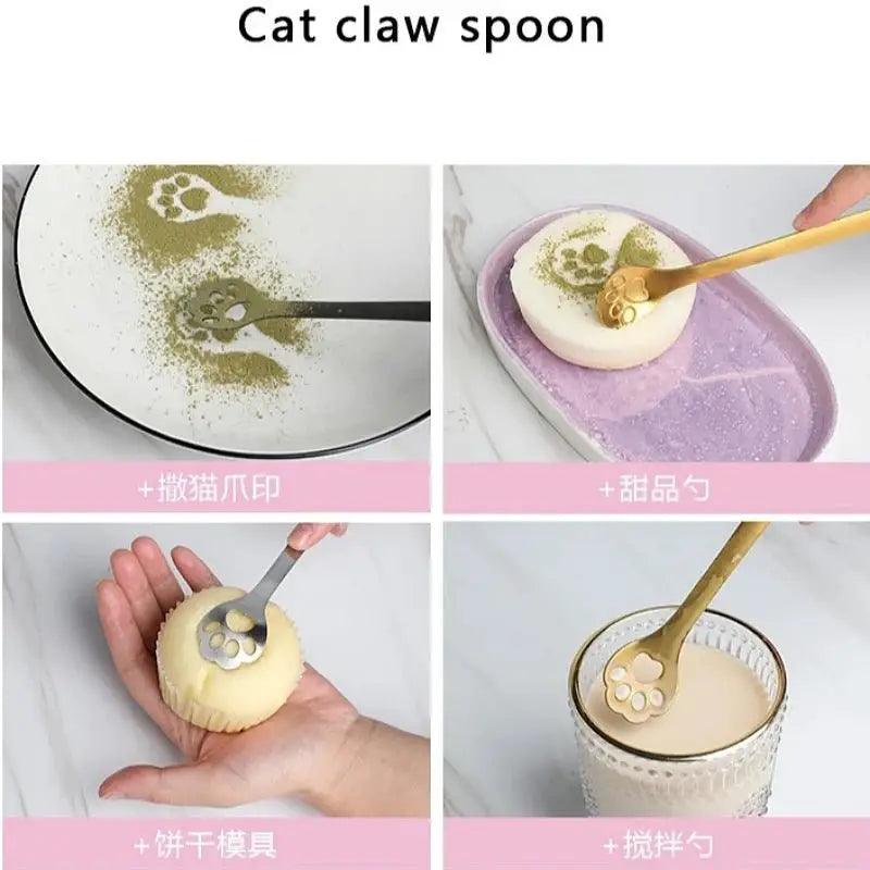 Creative Cute Cat Dog Claw 304 Stainless Steel Spoon