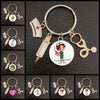 Creative Doctor Keychain Unique Personality Syringe Stethoscope Pendant Keychain Cartoon Colorful Handbag Pendant Keychain Doctor Injection Stethoscope Picture Keychain Round Dome Pendant Women Alloy Keychain