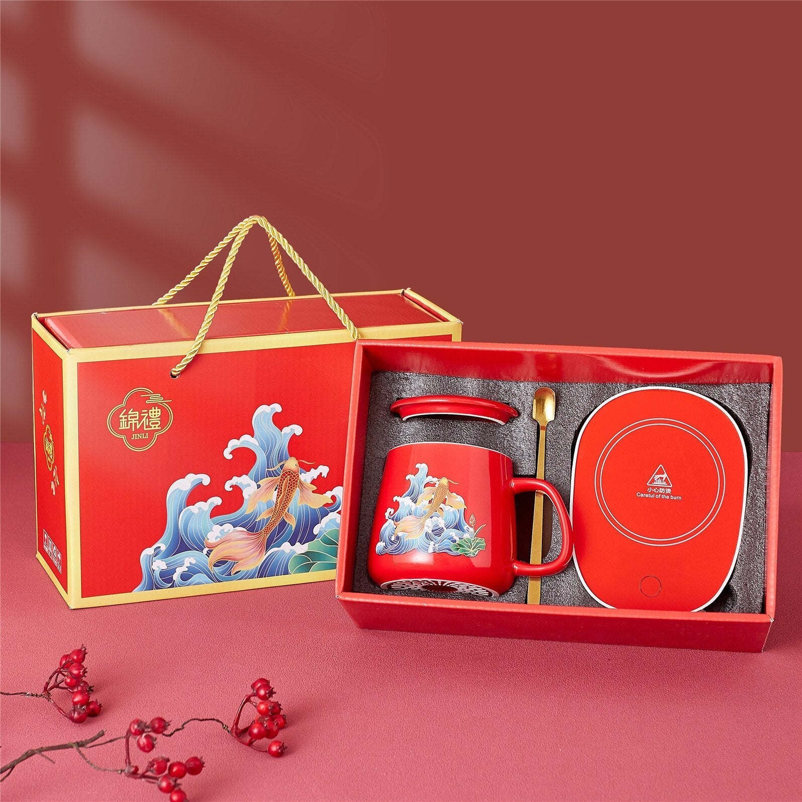 Coffee Cup Warmer Set Gift Package USB