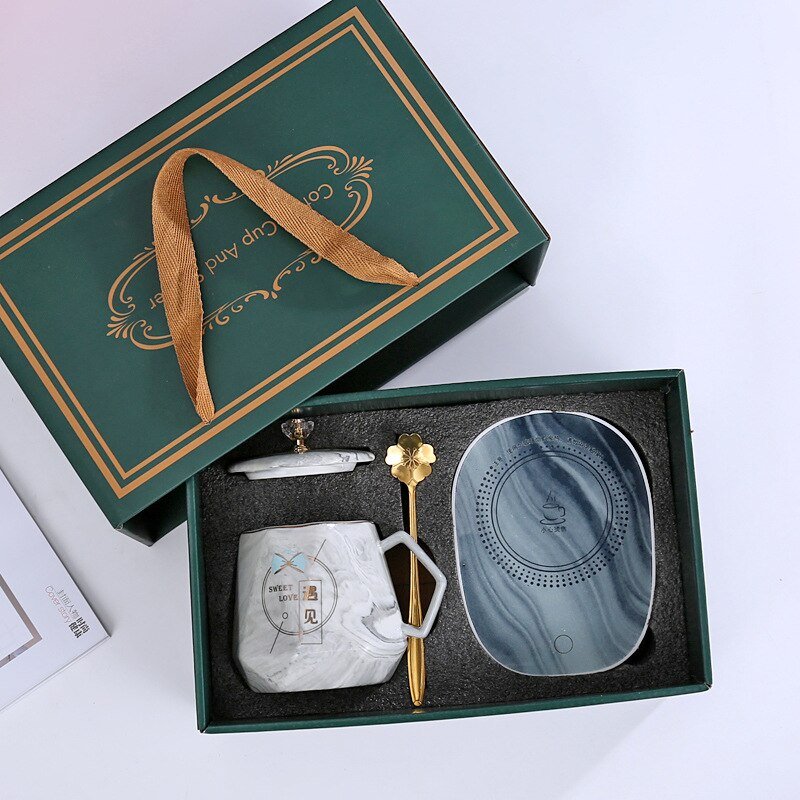 Coffee Cup Warmer Set Gift Package USB