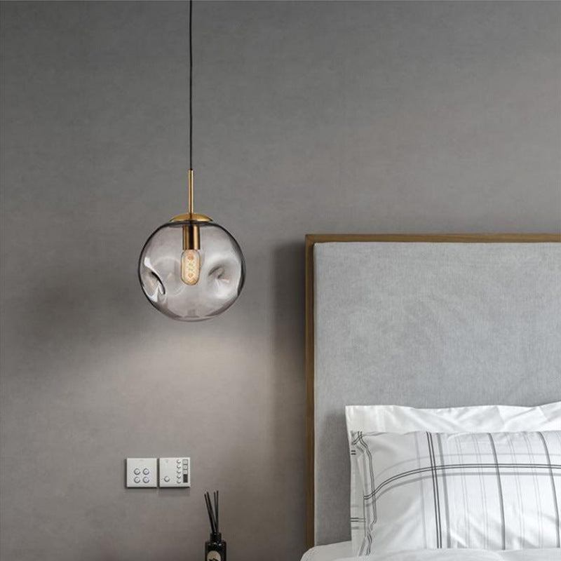 Smoky Glass Iron Chandelier