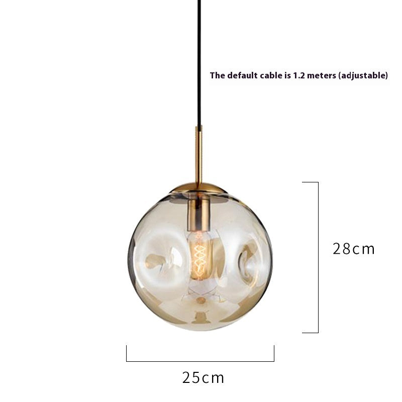 Smoky Glass Iron Chandelier