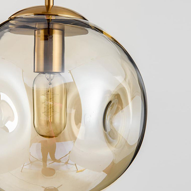 Smoky Glass Iron Chandelier