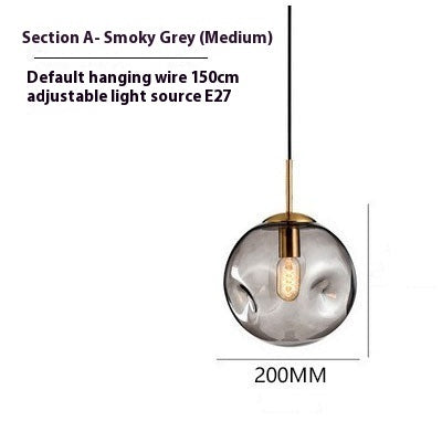 Smoky Glass Iron Chandelier