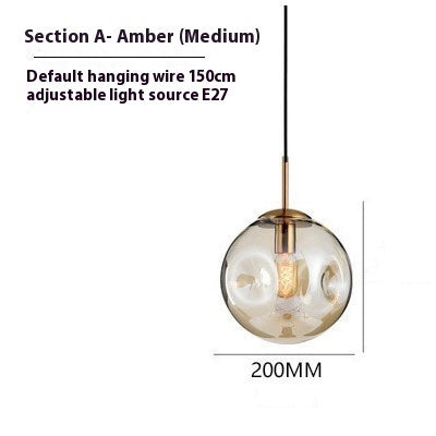 Smoky Glass Iron Chandelier