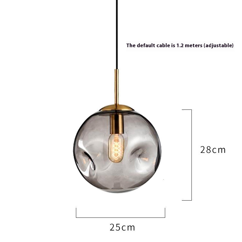 Smoky Glass Iron Chandelier
