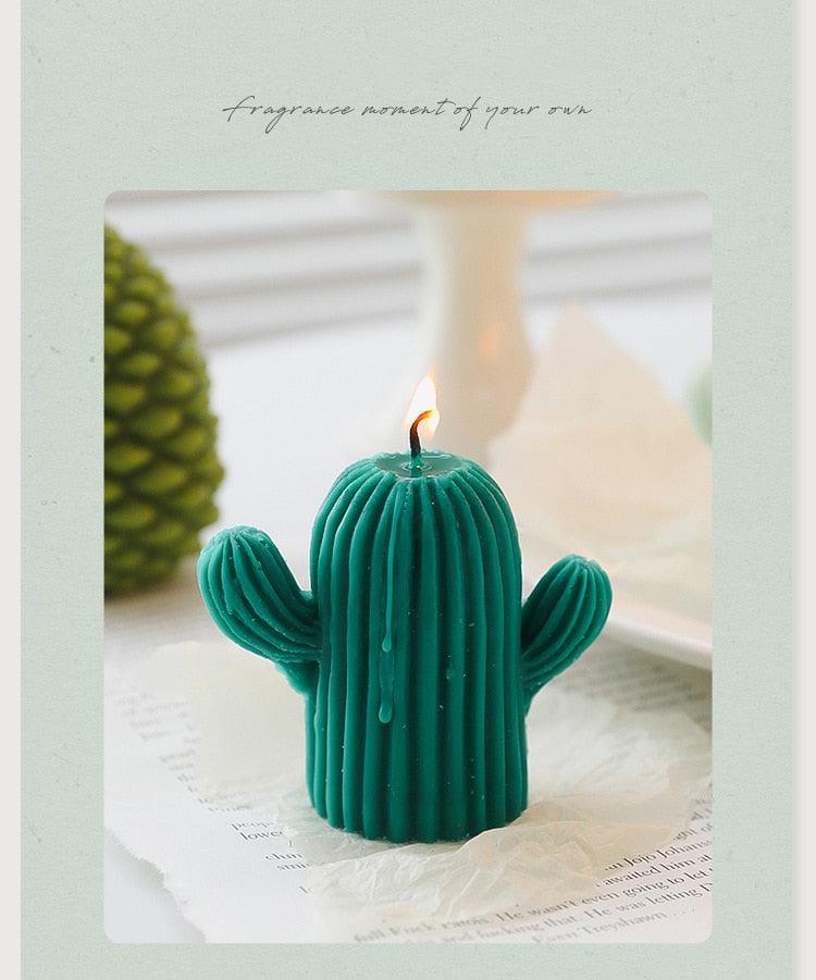 Creative Handmade Cactus Candle Pack Cactus Candles Handmade Delicate Succulent Cactus Candles Flameless Tea Lights Candle Aromatherapy For Decor Birth Photo Props Aromatherapy Candle Ornaments Soy Wax Aromatherapy Small Candles Scented Relaxing Candles
