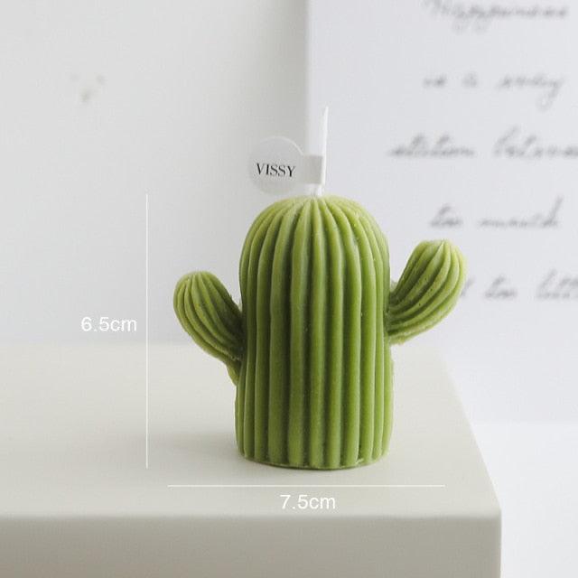 Creative Handmade Cactus Candle Pack Cactus Candles Handmade Delicate Succulent Cactus Candles Flameless Tea Lights Candle Aromatherapy For Decor Birth Photo Props Aromatherapy Candle Ornaments Soy Wax Aromatherapy Small Candles Scented Relaxing Candles