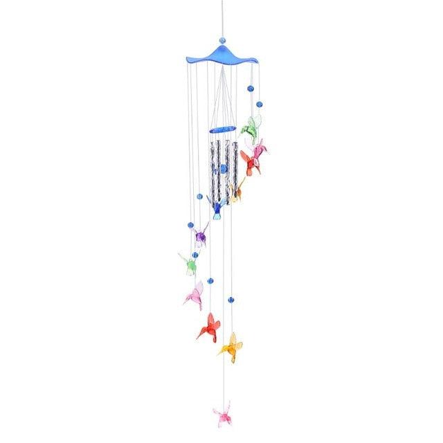 Creative Lucky Humming Bird Mobile Hanging Wind Chimes Bells Ornaments Hanging Gifts Dream-catcher Pendant Wall Home Car Decor Garden Wedding Window Decoration