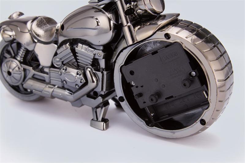 Creative Motorcycle Motorbike Pattern Non Ticking Analog Alarm Clock  Alarm Clock Desk Clock Creative Home Birthday Gift Cool Clock