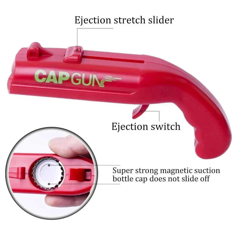 Creative Party Bottle Can Opener Durable Cap Launcher Bar Tool Drink Opening Kitchen Gadget Great Gift Funny Launcher Bottle Opener For Creative Game Party Bar Plastic Bottle Launcher