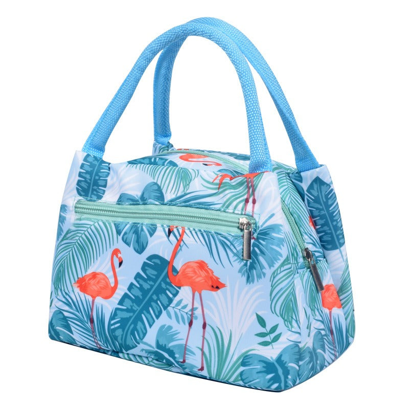 Creative Portable Thermal Insulation Bag Zipper Bento Bag Thickened Aluminum Foil Portable Oxford Cloth Lunch Box Bag