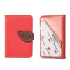 Creative PU leather Phone Wallet Case Women Men Credit Card Holder Pocket Stick 3M Adhesive Fashion Mobile Phone Card Holder - Red