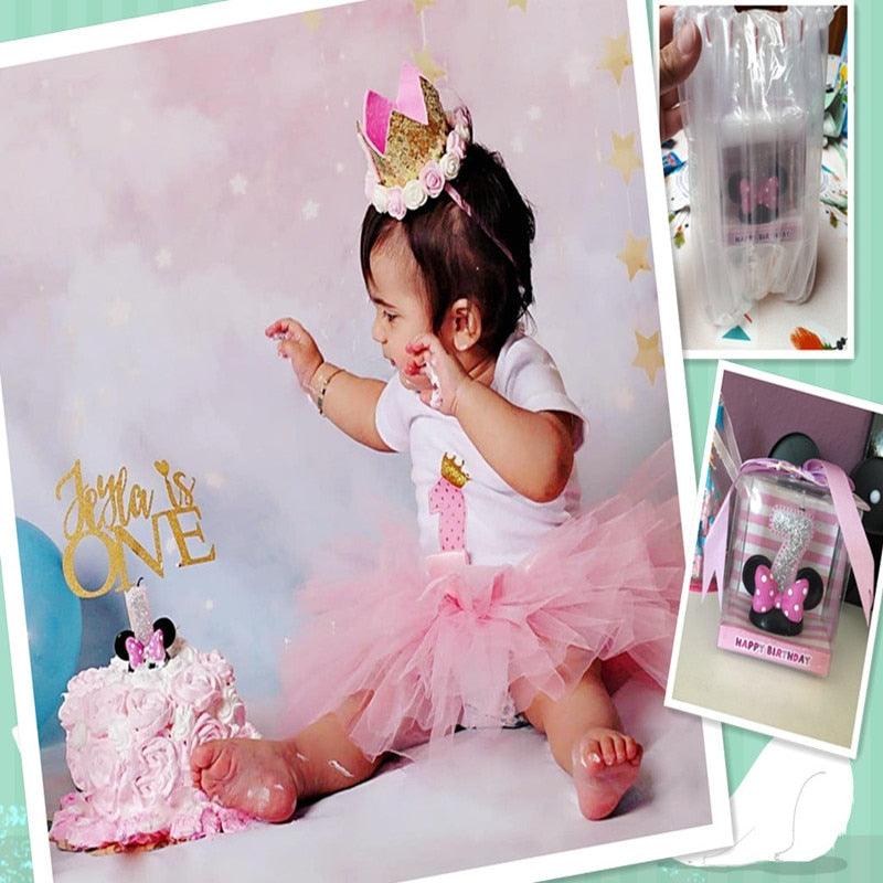 Creative Scented Birthday Weddings Art Candles Digits Cartoon Flameless Candle Cake for Children Gifts Happy Birthday Decoration Children Cute Birthday Cake Candle Party Cake Decoration