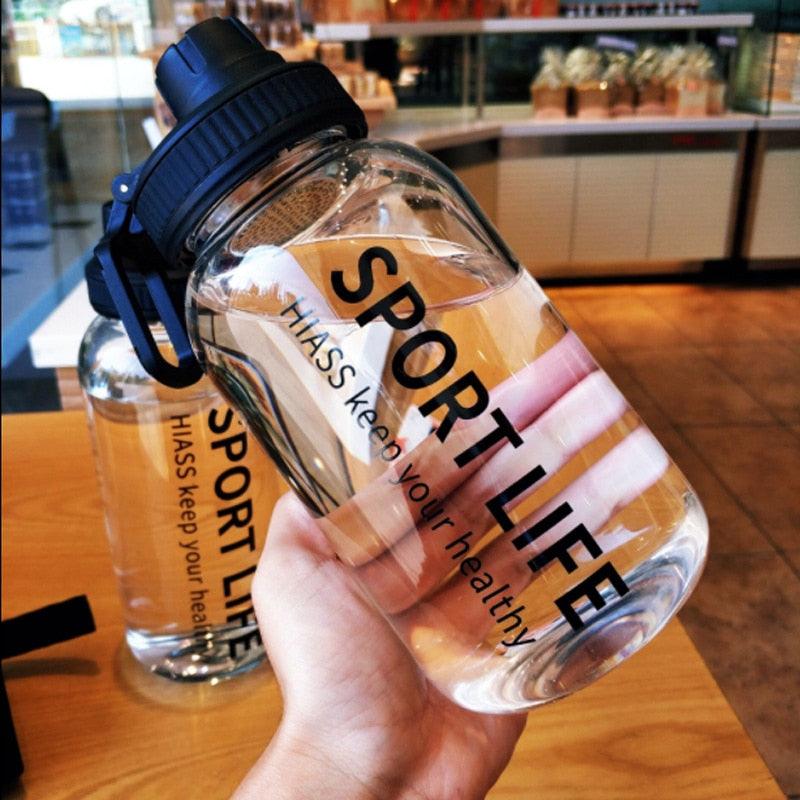 Creative Water Bottle Glass Drink Bottles For Camping Hiking Climbing Sport Bottle Portable Bottle Drinkware Eco-friendly Wide Mouth Glass Drinking Water Bottle Reusable Sport Water Bottles for Gym Hiking