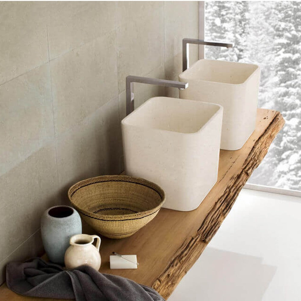 Marble Special Design Rectangular Above-counter Sink Polished (W)14