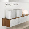 Turkish Marble Rectangular Polished Handcrafted Vessel Sink 14x16 - Polished / (W)14" (L)16" (H)14" / Carrara White Marble