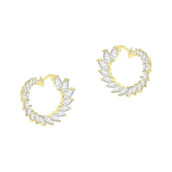Crescent Moon Earrings Made With Crystals