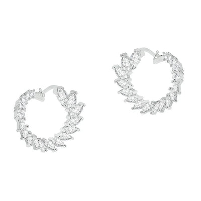 Crescent Moon Earrings Made With Crystals