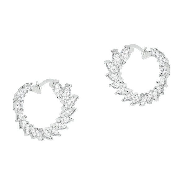 Crescent Moon Earrings Made With Crystals