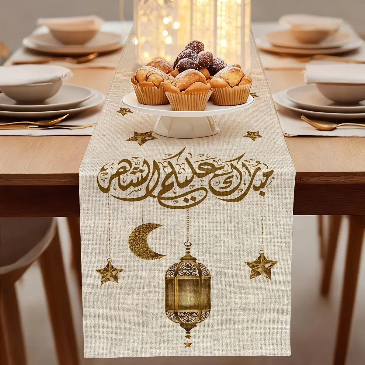 Crescent Table Runner - Islamic Ramadan Decor