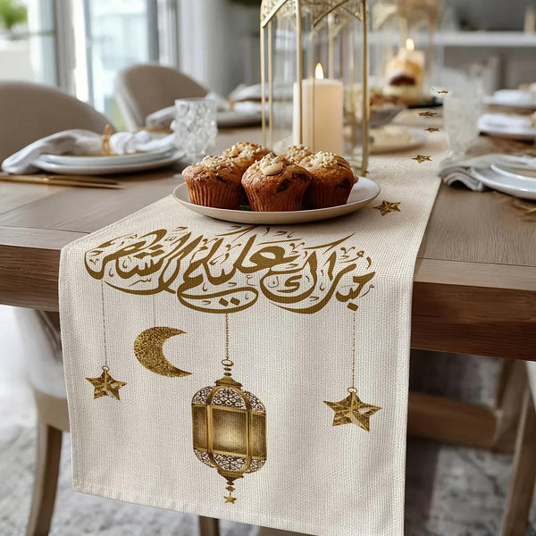 Crescent Table Runner - Islamic Ramadan Decor