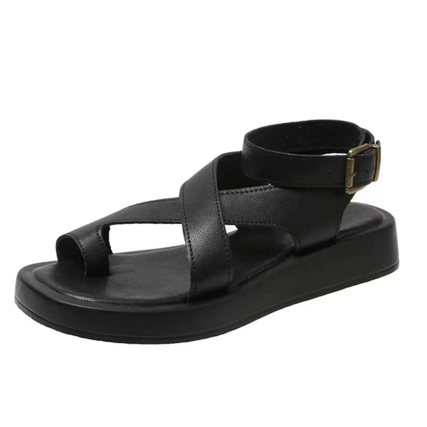 Crisscross Open Toe Platform Sandals