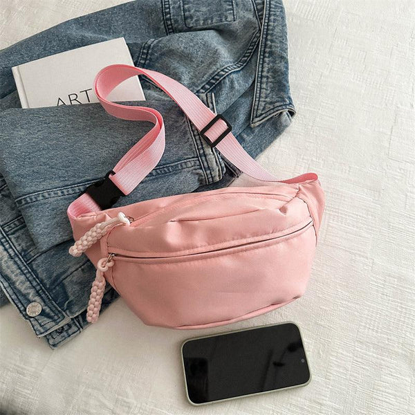 Crossbody bag women's casual bag canvas bag waist bag trendy sports chest bag