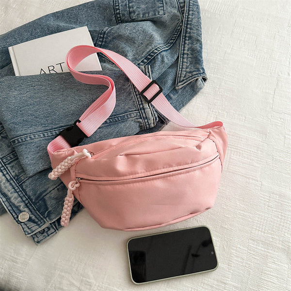 Crossbody bag women's casual bag canvas bag waist bag trendy sports chest bag