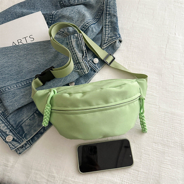 Crossbody bag women's casual bag canvas bag waist bag trendy sports chest bag