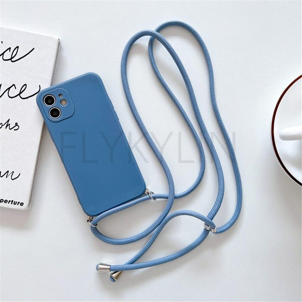 Crossbody Necklace Strap Cord Phone Case For Xiaomi 12 Lite 12t 11 Lite 5g Ne Redmi Note 11 12 Pro A1 10a 10c Soft Cover Silicone Stylish Cord Strap Rope Shell Shockproof Bumper Phone Case Lanyard Cover
