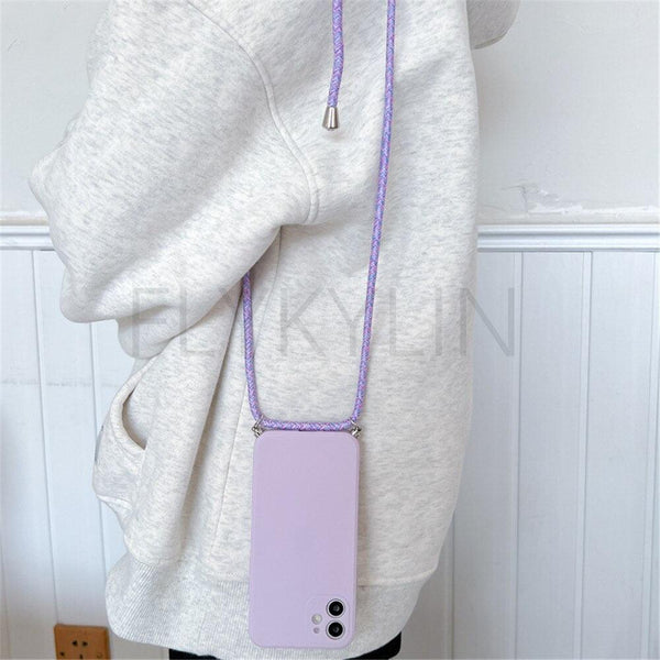 Crossbody Necklace Strap Cord Phone Case For Xiaomi 12 Lite 12t 11 Lite 5g Ne Redmi Note 11 12 Pro A1 10a 10c Soft Cover Silicone Stylish Cord Strap Rope Shell Shockproof Bumper Phone Case Lanyard Cover
