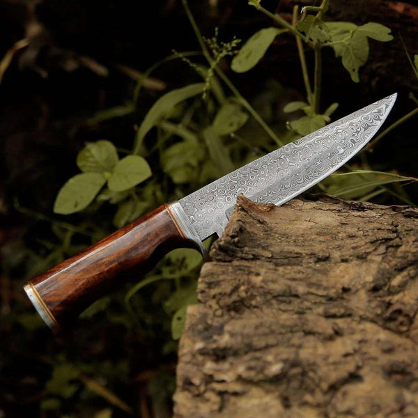 Crucifier Original Bowie Hunting Knife with Exotic Rosewood Handle - Gifts for You 'n Me