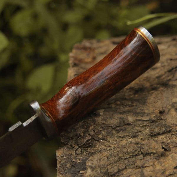 Crucifier Original Bowie Hunting Knife with Exotic Rosewood Handle - Gifts for You 'n Me