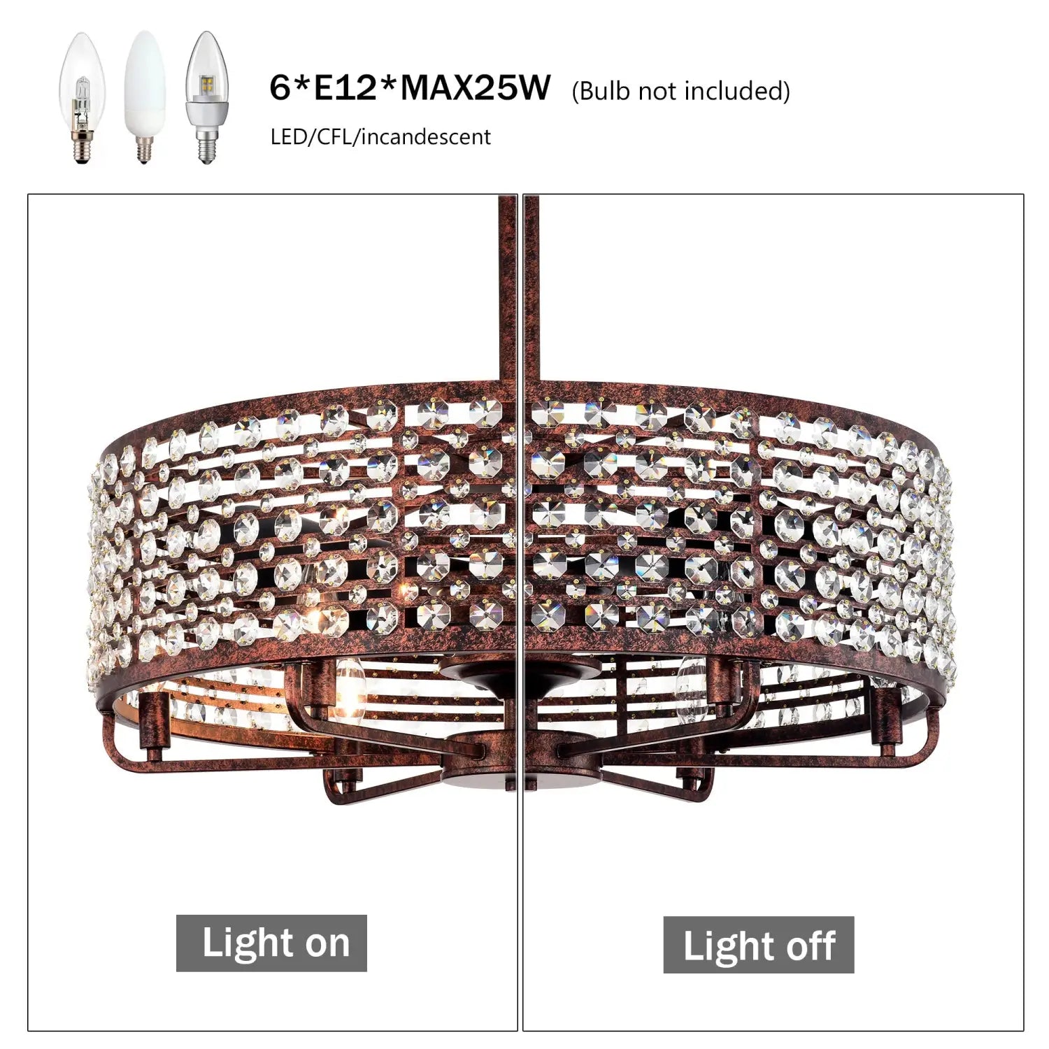 Crystal Accented Chandelier Ceiling Fan for Modern Interiors