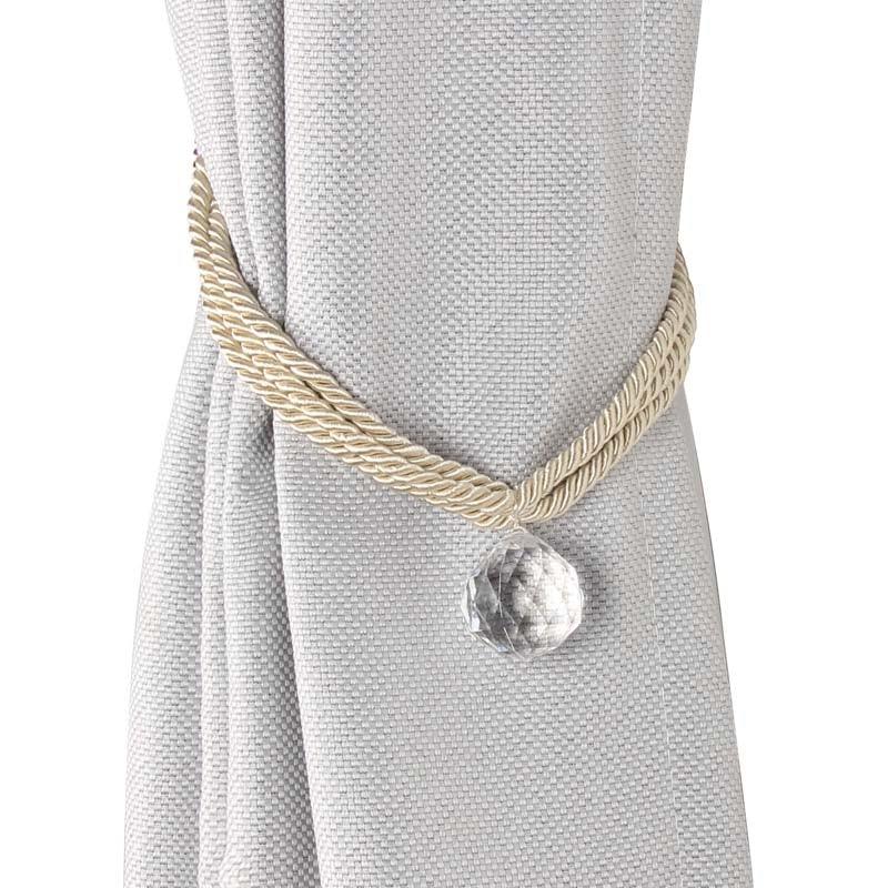 Crystal Bead Curtain Tieback Bling Diamond Bandage Rope Accessories Curtains Holder Buckle Tie Home Decorative Tieback Flower Curtain Clips Buckle with Stretchy Wire Rope For Home Office Decoration