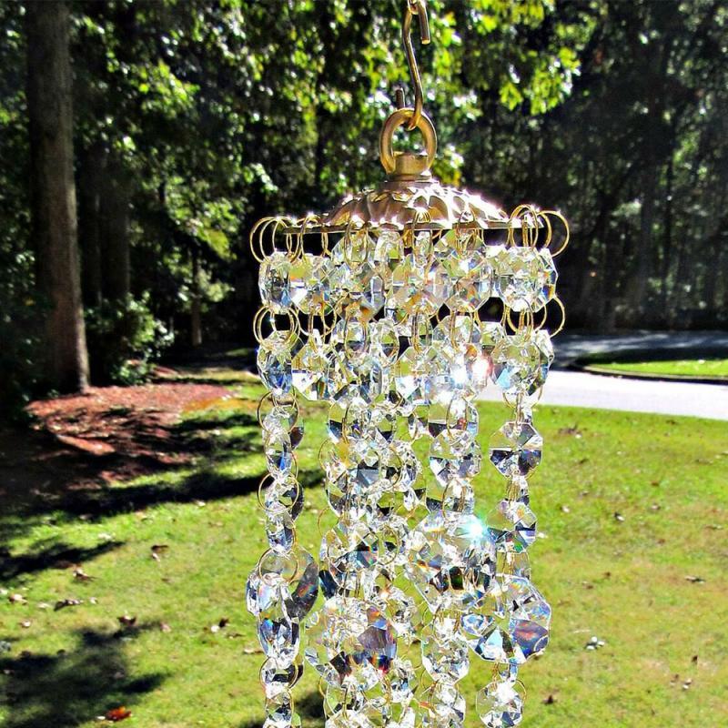 Crystal Chandelier Wind Chimes For Bedroom Outdoor Garden Yard Lawn Decoration Sun-catcher Wind Chimes Rainbow Chaser Curtain Pendant Home Decor Gift