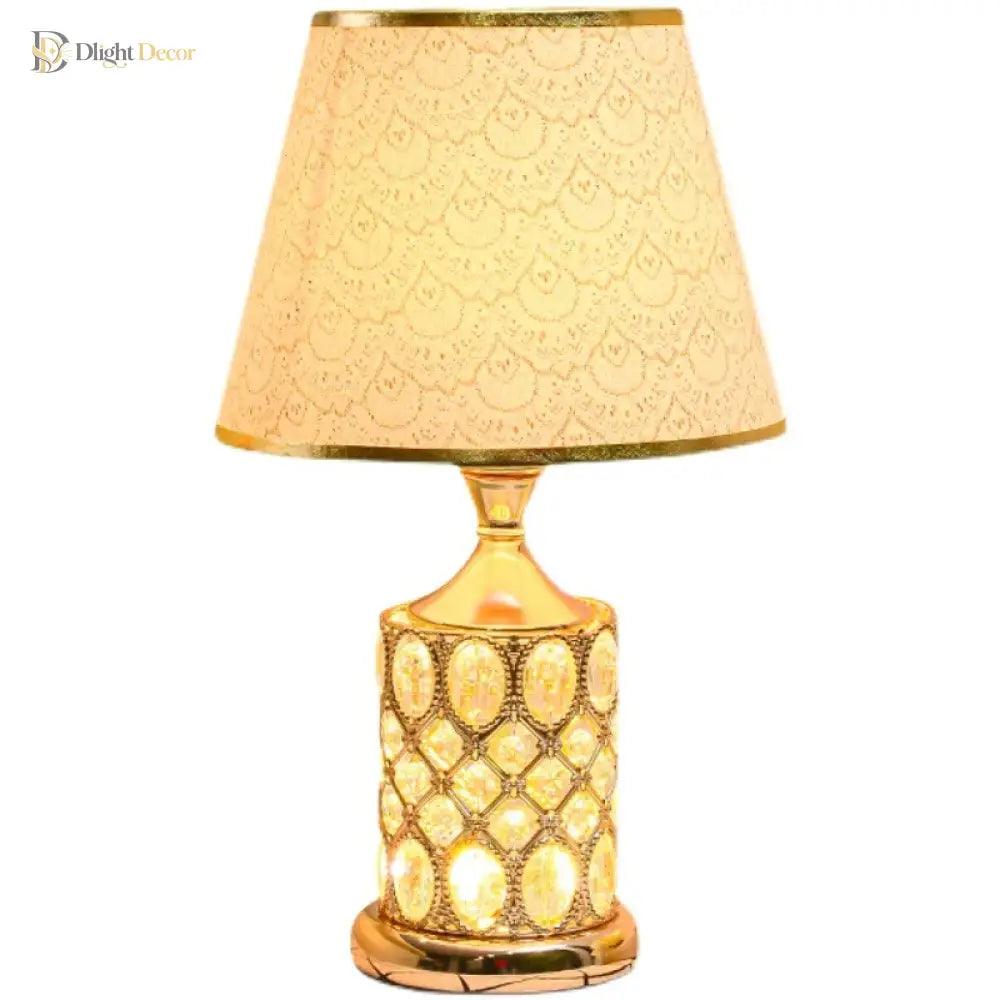 Crystal European Table Lamp | Modern Bedroom Lighting