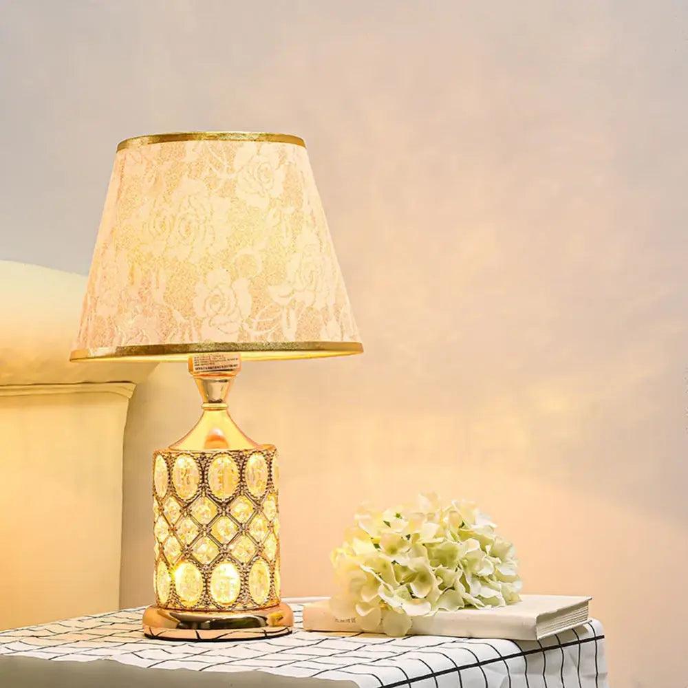Crystal European Table Lamp | Modern Bedroom Lighting