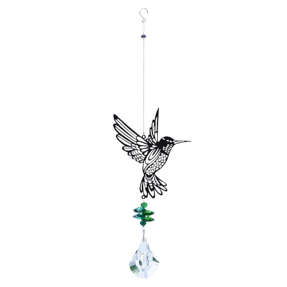Crystal Garden Sun-catcher Hanging Crystals Prisms Ornament For Window Glass Chandelier Solar Hummingbird Owl Wind Chimes Rainbow Chaser  Garden Hanging  Curtain Pendant Home Decor Gift Boxed Sun Catcher Gift Idea For Mom Friends Grandma Hummingbird