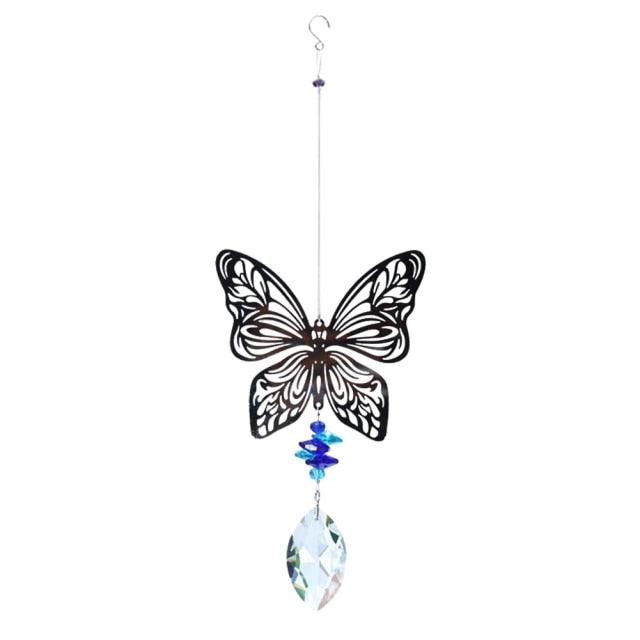 Crystal Garden Sun-catcher Hanging Crystals Prisms Ornament For Window Glass Chandelier Solar Hummingbird Owl Wind Chimes Rainbow Chaser  Garden Hanging  Curtain Pendant Home Decor Gift Boxed Sun Catcher Gift Idea For Mom Friends Grandma Hummingbird