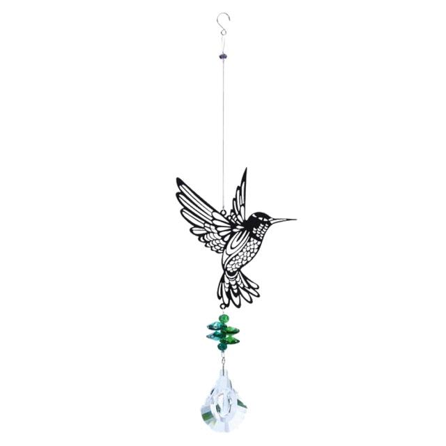 Crystal Garden Sun-catcher Hanging Crystals Prisms Ornament For Window Glass Chandelier Solar Hummingbird Owl Wind Chimes Rainbow Chaser  Garden Hanging  Curtain Pendant Home Decor Gift Boxed Sun Catcher Gift Idea For Mom Friends Grandma Hummingbird