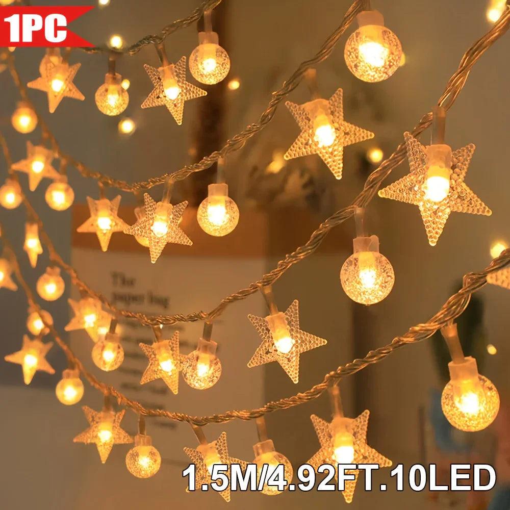 Crystal Glass String Lights with Bubble Balls